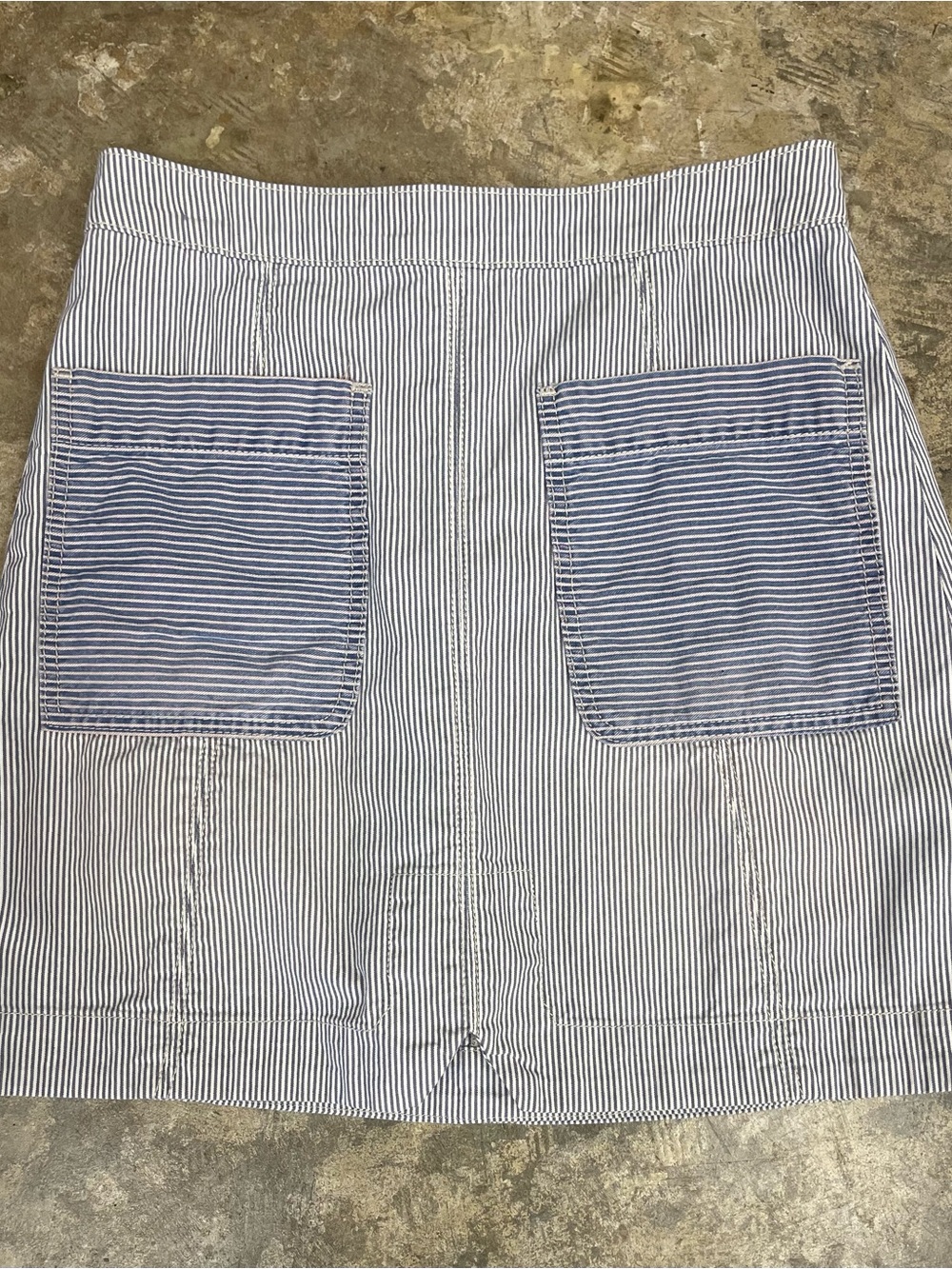 Anthropologie Pilcro and the Letterpress Striped Mini Skirt with Patch Pockets
